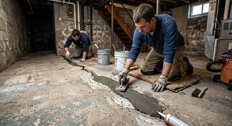 Cracked Basement Floor Repair in Fort Collins, CO