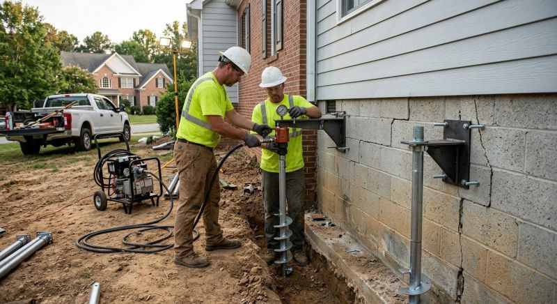 Helical Piers Installation in Columbus, OH