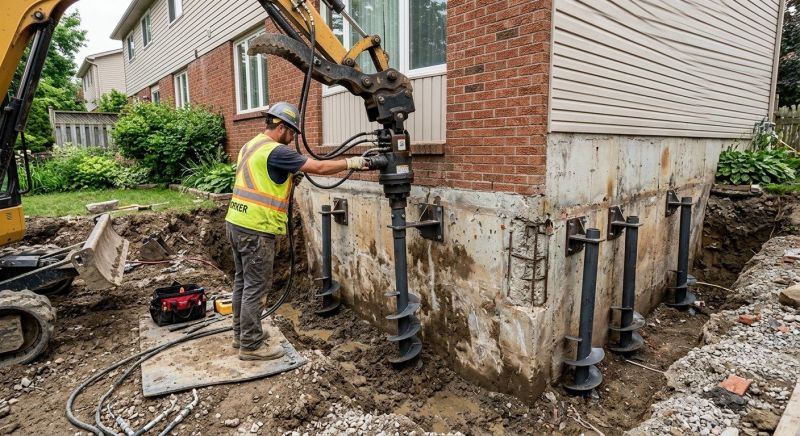 Helical Piers Installation in Greenville, SC