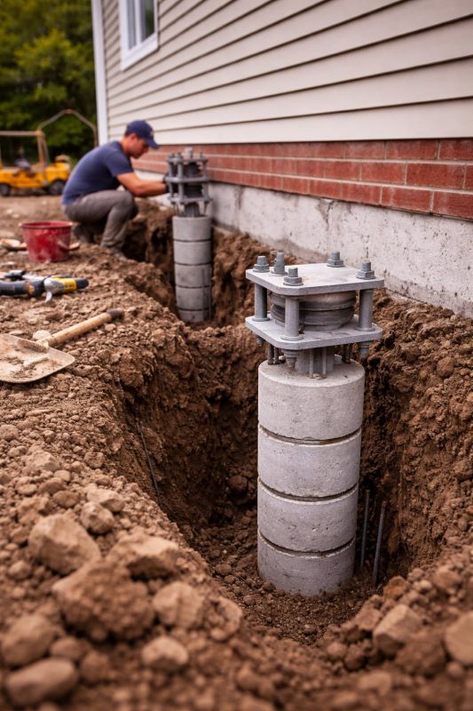 Helical Piers Installation in Greenville, SC