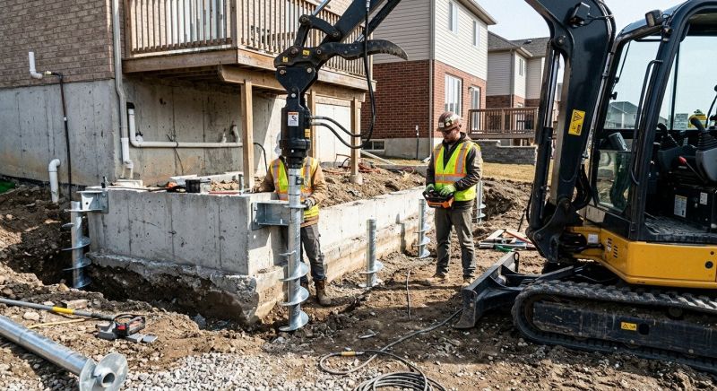 Helical Pile Installation in Greenville, SC
