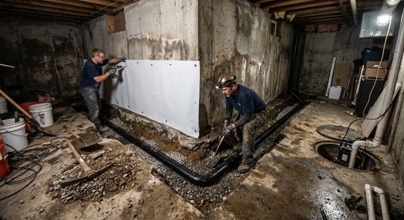 Wet Basement Repair in Fredericksburg, VA